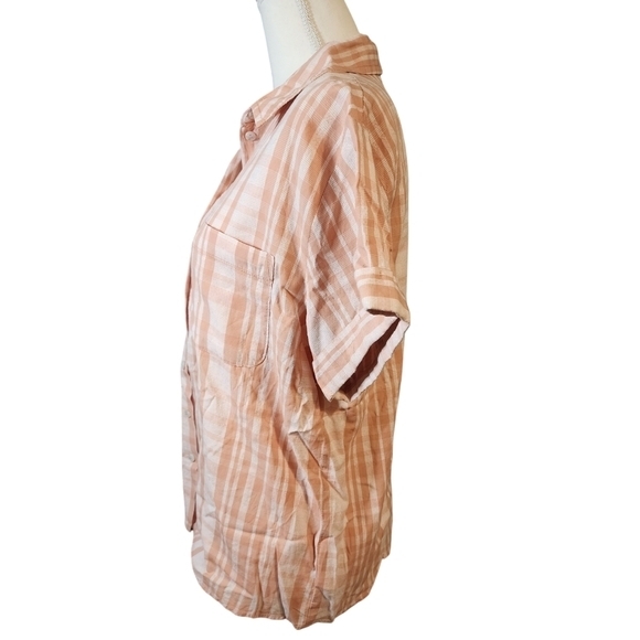 Universal thread orange plaid button down - Picture 2 of 6